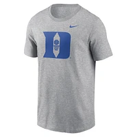 Men's Nike Heather Gray Duke Blue Devils Basketball Logo T-Shirt