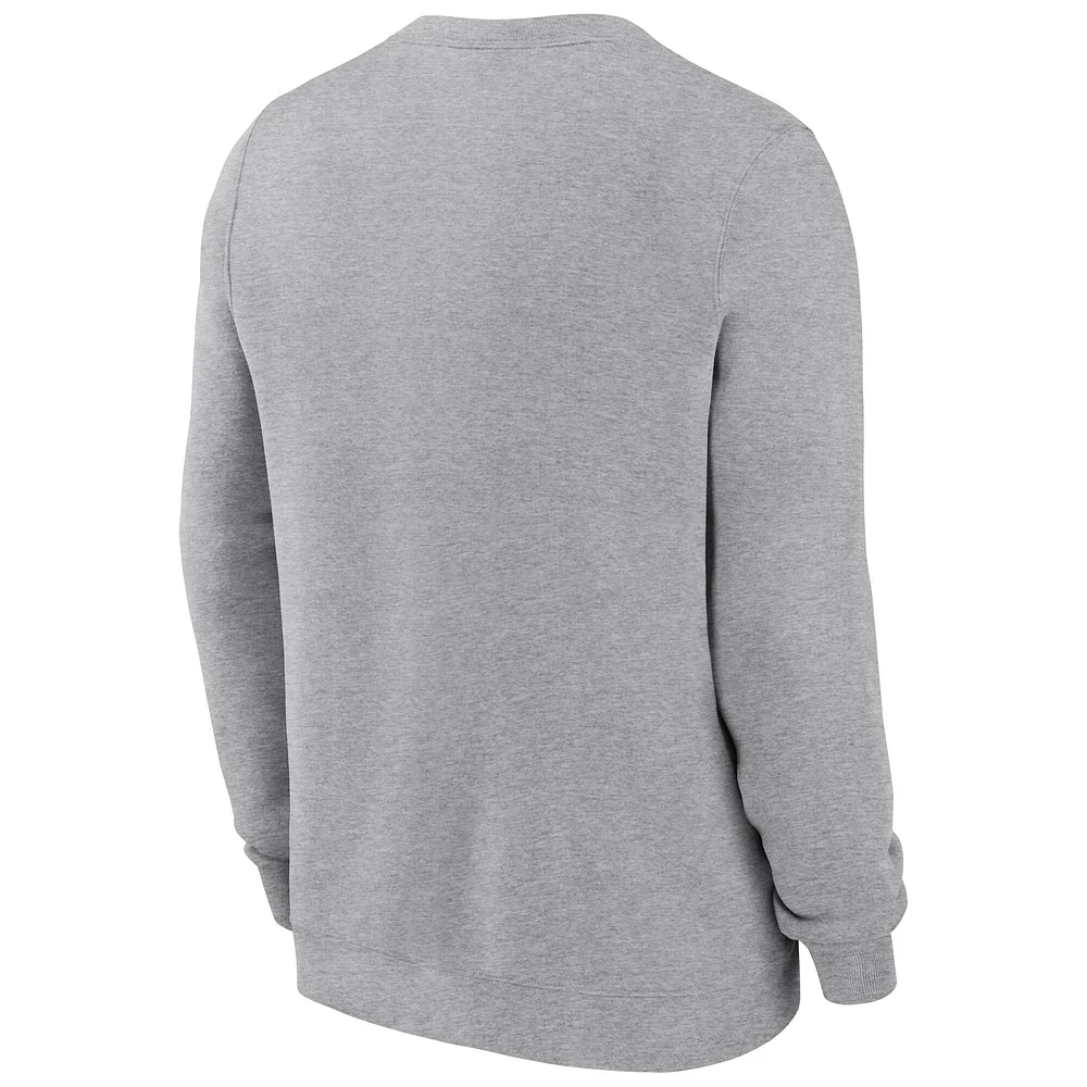 Men's Nike Heather Gray Duke Blue Devils Legacy Classic Pullover Sweatshirt
