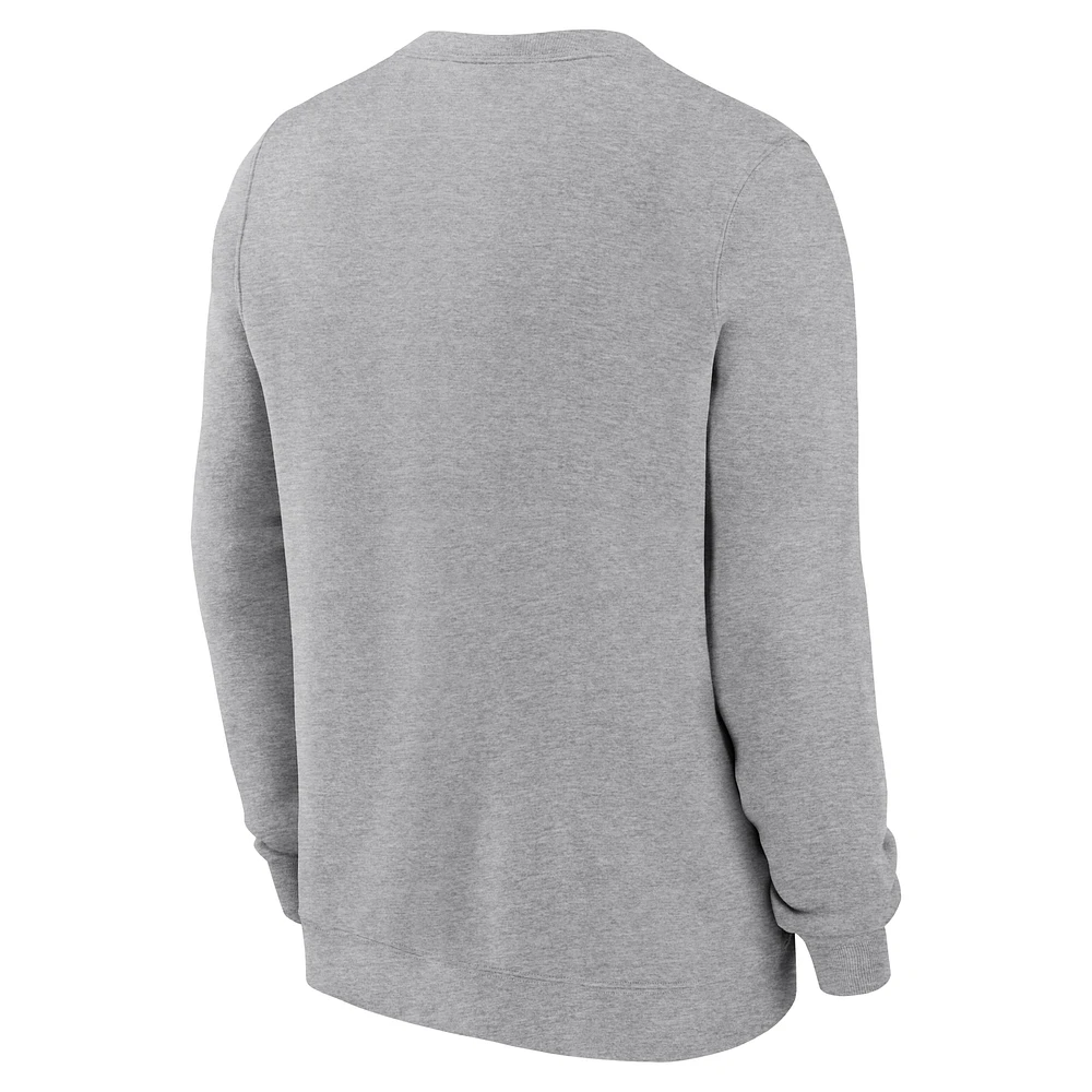 Men's Nike Heather Gray Duke Blue Devils Old English Pullover Sweatshirt