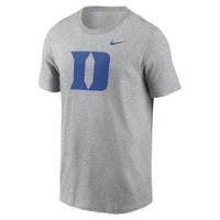 Men's Nike Heather Gray Duke Blue Devils Primetime Evergreen Logo T-Shirt