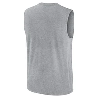 Débardeur Nike gris chiné Duke Blue Devils Primetime Legend Mascot Lock Up Performance Muscle pour homme