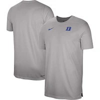 Men's Nike  Heather Gray Duke Blue Devils Sideline Coaches Performance Top