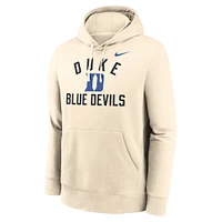 Men's Nike Natural Duke Blue Devils Arch Logo Pullover Hoodie