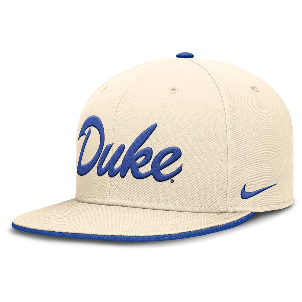 Men's Nike Natural Duke Blue Devils Primetime True Performance Fitted Hat