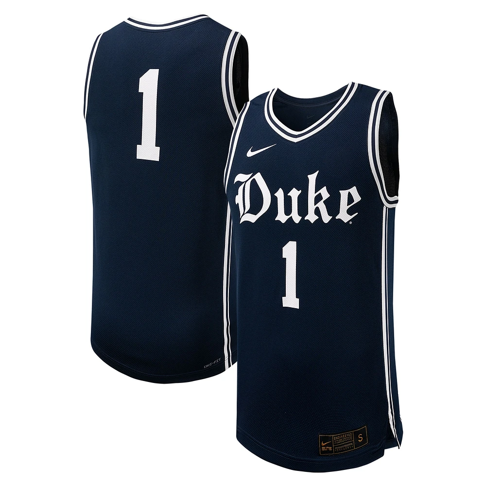 Maillot de basket-ball réplique Nike #1 Duke Blue Devils noir pour homme