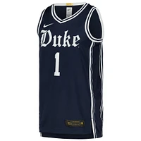 Men's Nike #1 Navy Duke Blue Devils Limited Authentic Jersey