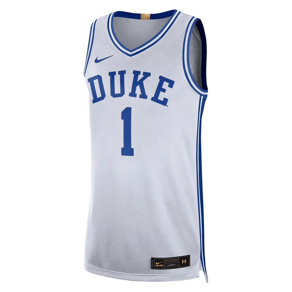 Maillot authentique Nike #1 Duke Blue Devils Limited pour homme