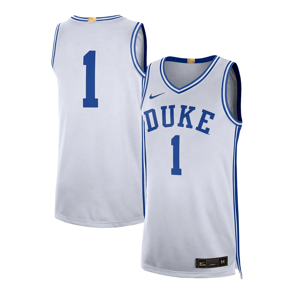 Maillot authentique Nike #1 Duke Blue Devils Limited pour homme