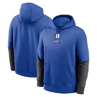 Men's Nike Royal/Anthracite Duke Blue Devils 2024 Sideline Club Pullover Hoodie