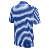 Polo de performance à rayures Nike Royal/White Duke Blue Devils Primetime Victory pour homme