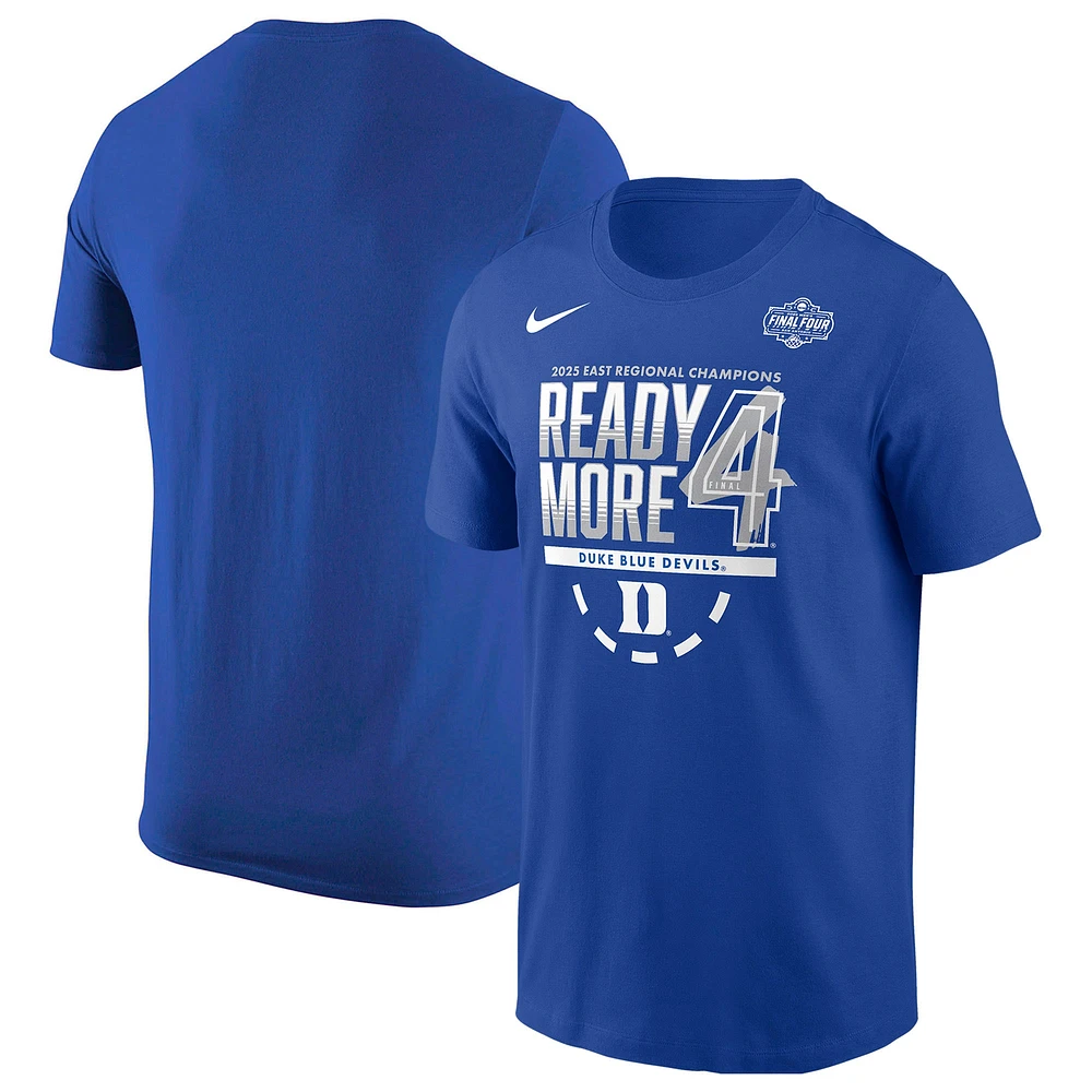 Men's Nike Royal Duke Blue Devils 2025 NCAA Basketball Tournament March Madness Final Four Regional Champions Locker Room T-Shirt