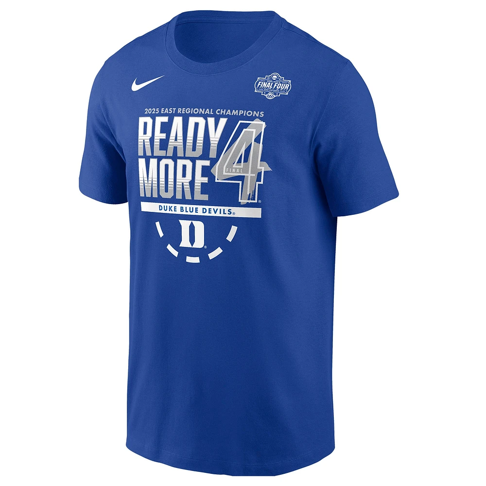 Men's Nike Royal Duke Blue Devils 2025 NCAA Basketball Tournament March Madness Final Four Regional Champions Locker Room T-Shirt