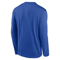 Men's Nike Royal Duke Blue Devils Alternate Logo Lockup Legend Performance Long Sleeve T-Shirt