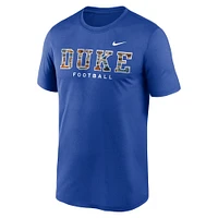 T-shirt Nike Royal Duke Blue Devils pour homme avec légende du logo alternatif