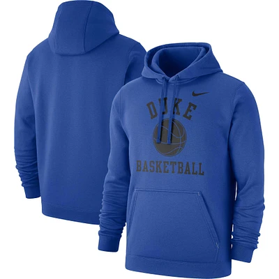 Sweat à capuche Nike Royal Duke Blue Devils Basketball Club Fleece pour Homme