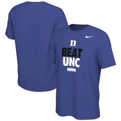 Duke Blue Devils Nike Beat UNC Basketball Rivalry T-Shirt - Royal