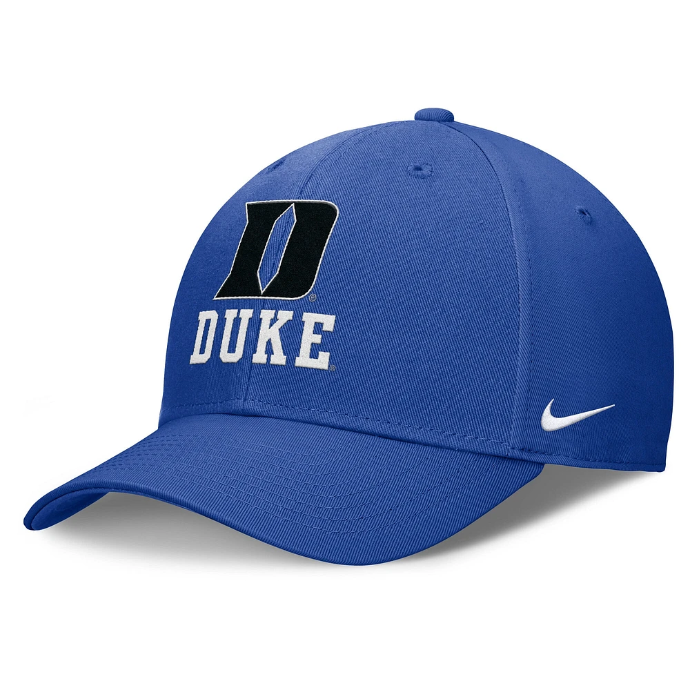 Casquette ajustable Nike Royal Duke Blue Devils Campus Club pour homme