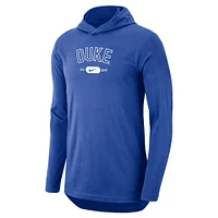 T-shirt à capuche Nike Royal Duke Blue Devils Campus Performance Tri-Blend manches longues pour homme