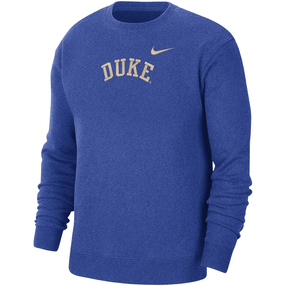 Sweat-shirt Nike Royal Duke Blue Devils Campus pour homme