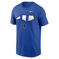 T-shirt Nike Royal Duke Blue Devils Campus State Shape pour homme