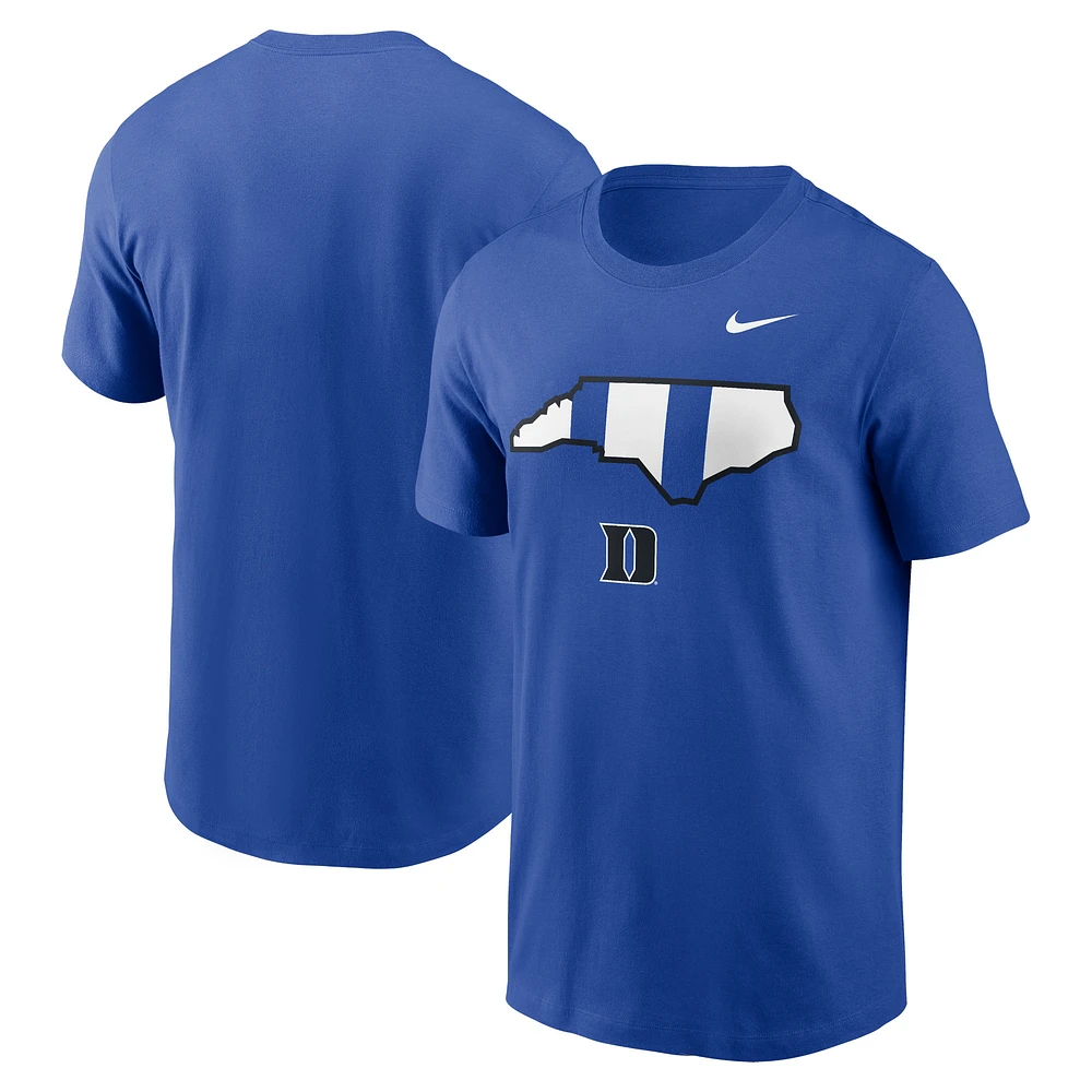 T-shirt Nike Royal Duke Blue Devils Campus State Shape pour homme