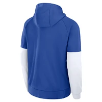 Sweat à capuche Nike Royal Duke Blue Devils Fitness Raglan Performance pour homme