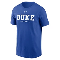 Men's Nike Royal Duke Blue Devils Football T-Shirt