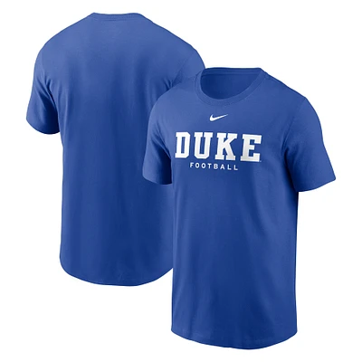 T-shirt de football Nike Royal Duke Blue Devils pour homme