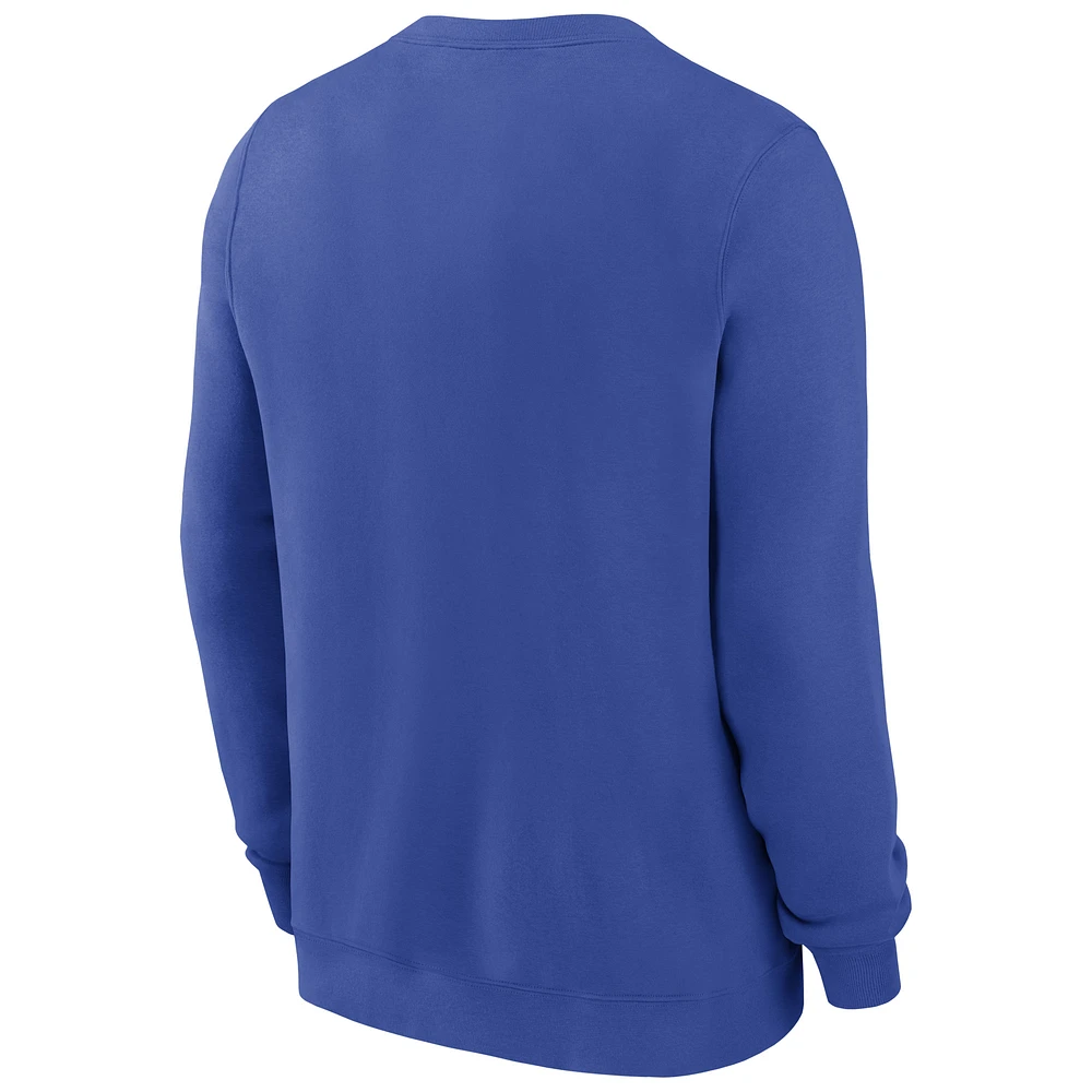 Sweat-shirt à enfiler avec logo brodé en sergé Nike Royal Duke Blue Devils Legacy Classic Tackle pour homme