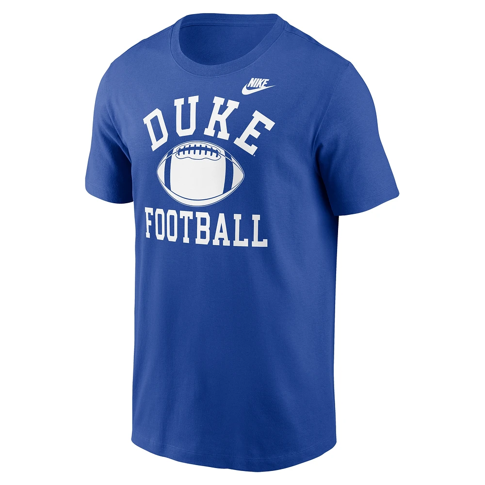 Men's Nike Royal Duke Blue Devils Legacy Football Icon T-Shirt