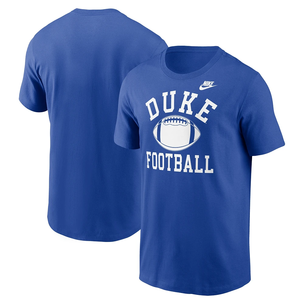 T-shirt Nike Royal Duke Blue Devils Legacy Football Icon pour homme