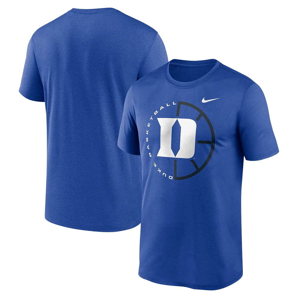 T-shirt de performance Nike Royal Duke Blue Devils Legend Basketball Icon pour homme