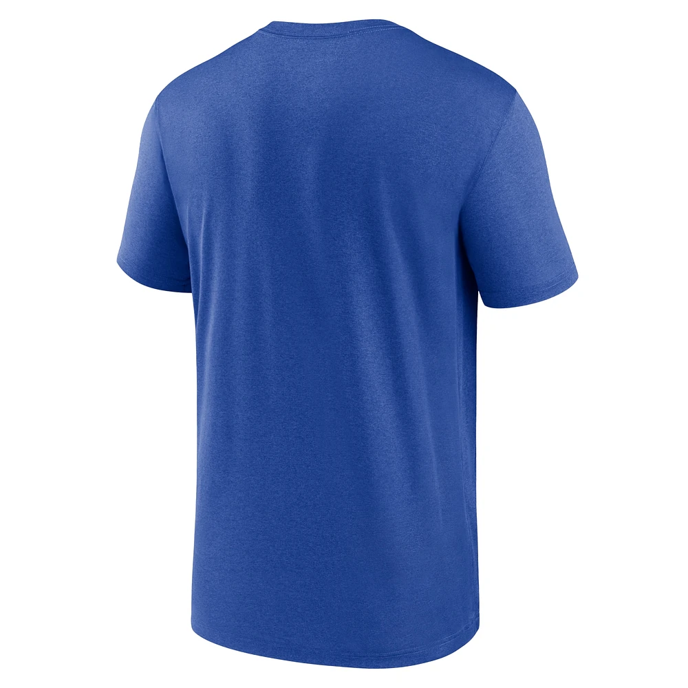 T-shirt Nike Royal Duke Blue Devils pour homme avec logo principal Legend Performance