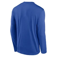 T-shirt à manches longues Nike Royal Duke Blue Devils Primary Stack Legend pour homme