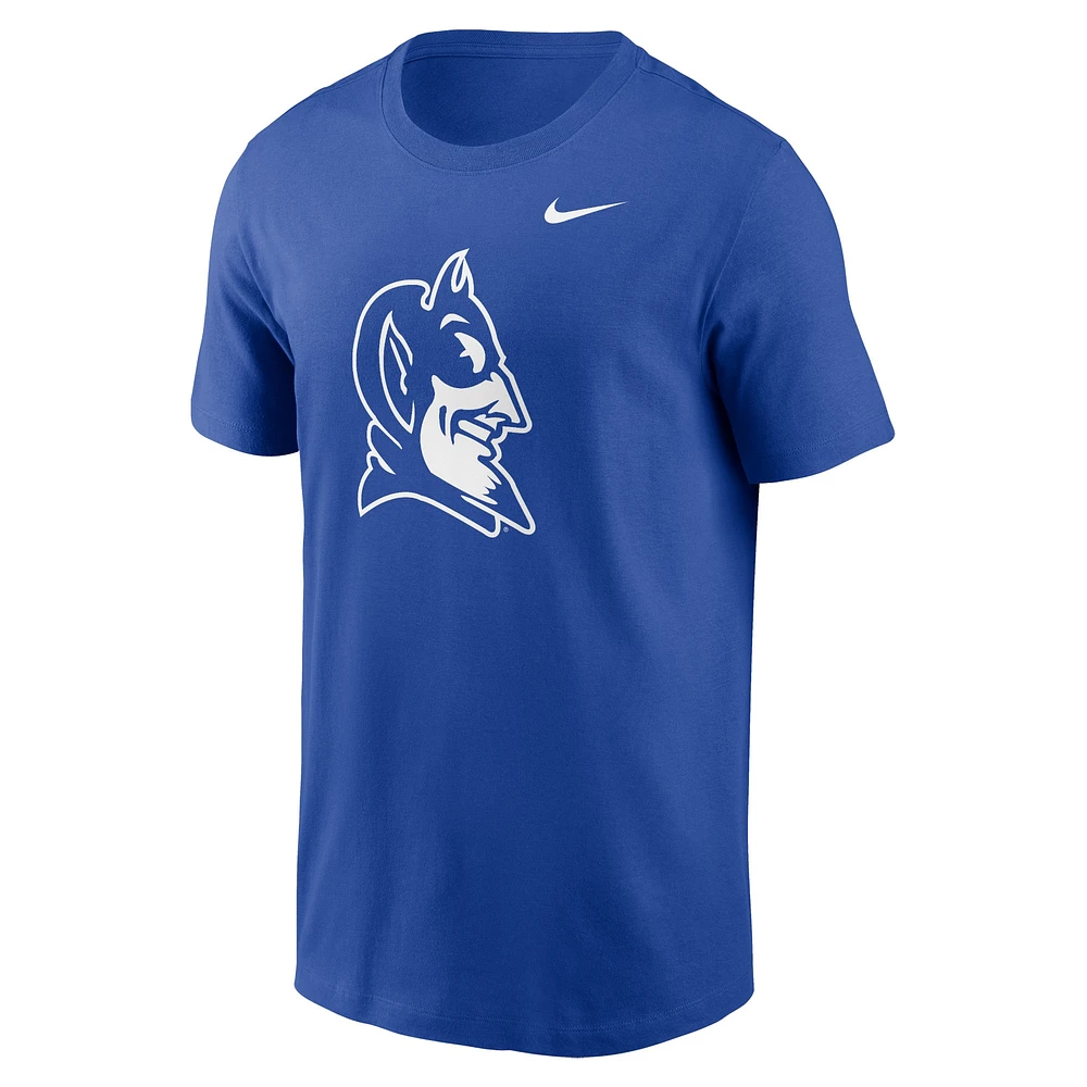 T-shirt Nike Royal Duke Blue Devils Primetime pour homme avec logo alternatif