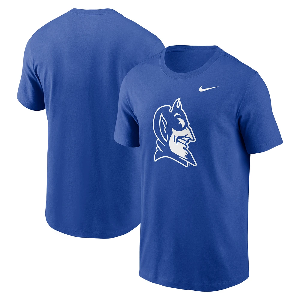 T-shirt Nike Royal Duke Blue Devils Primetime pour homme avec logo alternatif