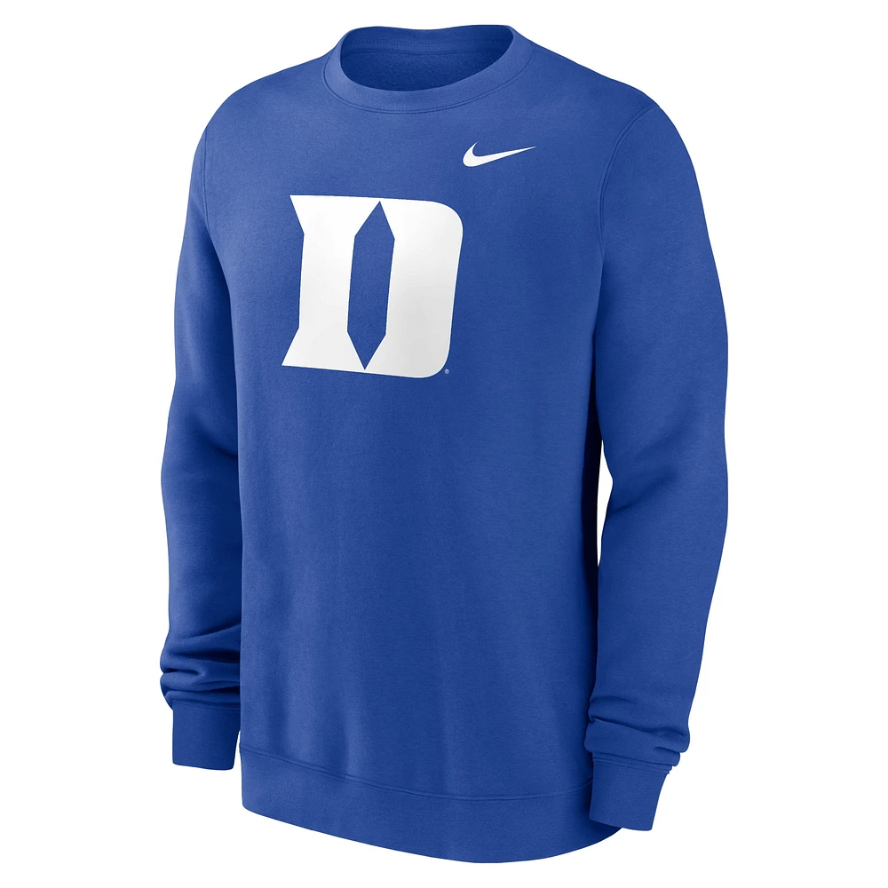 Men's Nike Royal Duke Blue Devils Primetime Fleece Pullover Sweatshirt