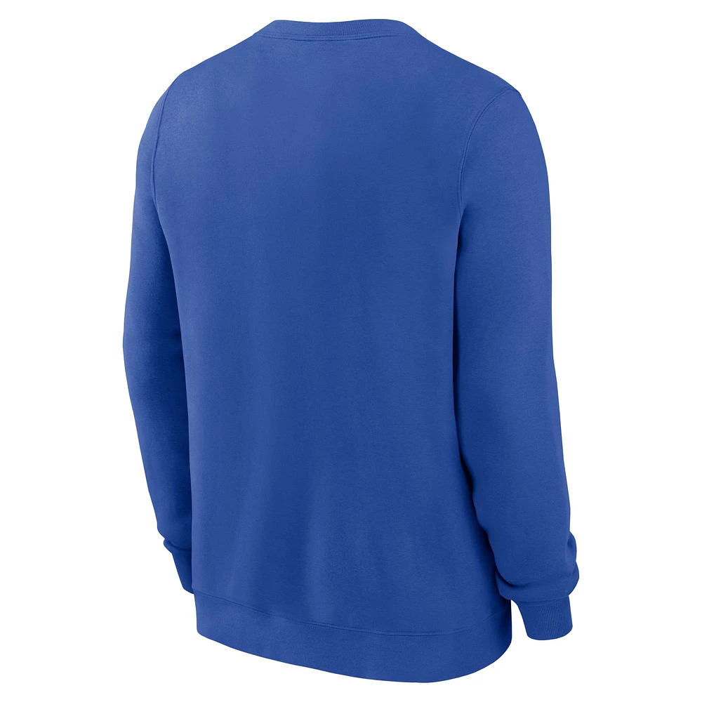 Sweat-shirt en molleton Nike Royal Duke Blue Devils Primetime pour homme