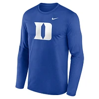 Men's Nike Royal Duke Blue Devils Primetime Primary Legend Long Sleeve T-Shirt