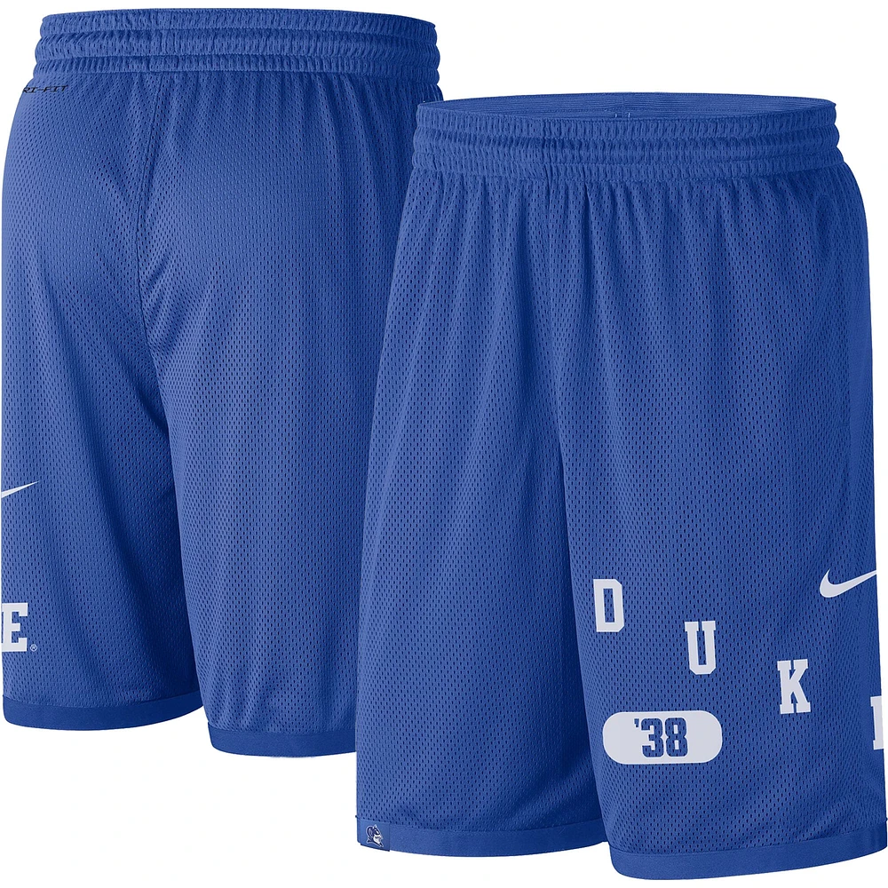 Short Performance Nike Royal Duke Blue Devils Wordmark pour Homme