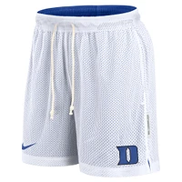 Short de performance réversible Nike Primetime pour homme, blanc/bleu royal Duke Blue Devils