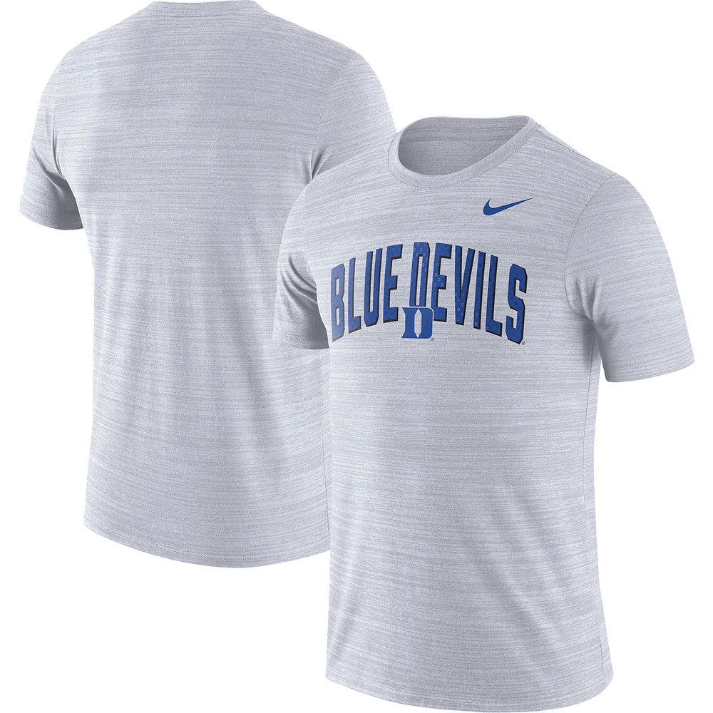 Men's Nike White Duke Blue Devils 2022 Game Day Sideline Velocity Performance T-Shirt