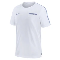 Men's Nike White Duke Blue Devils 2024 Sideline Coach Performance Top