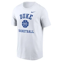 T-shirt de basketball Nike Duke Blue Devils blanc pour homme