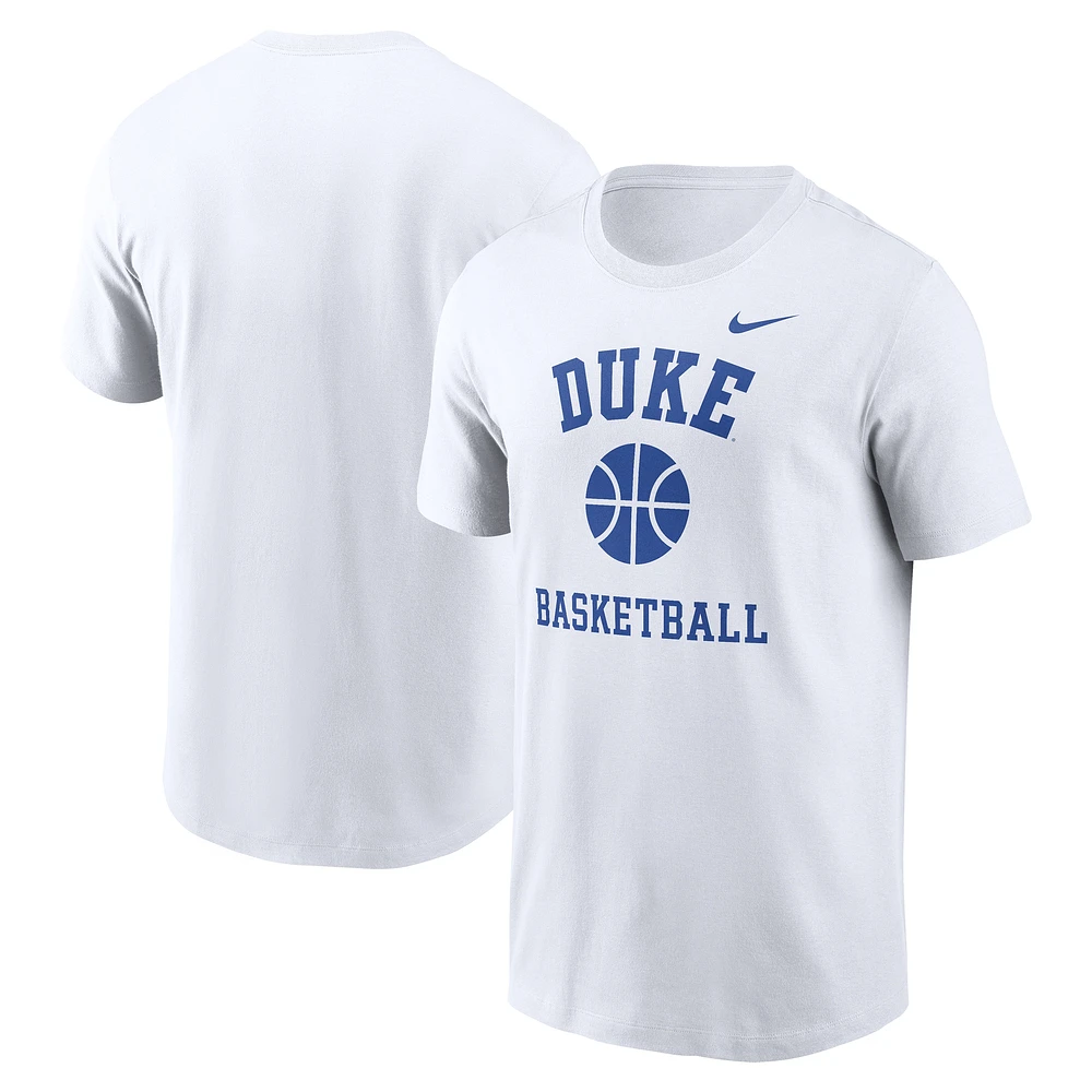 Men's Nike White Duke Blue Devils Basketball Icon T-Shirt