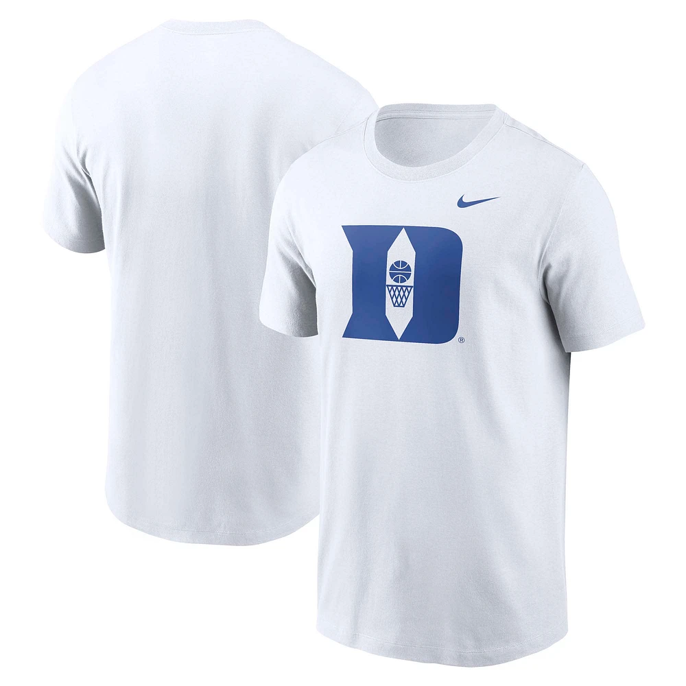 T-shirt de basket-ball Nike Duke Blue Devils blanc pour homme