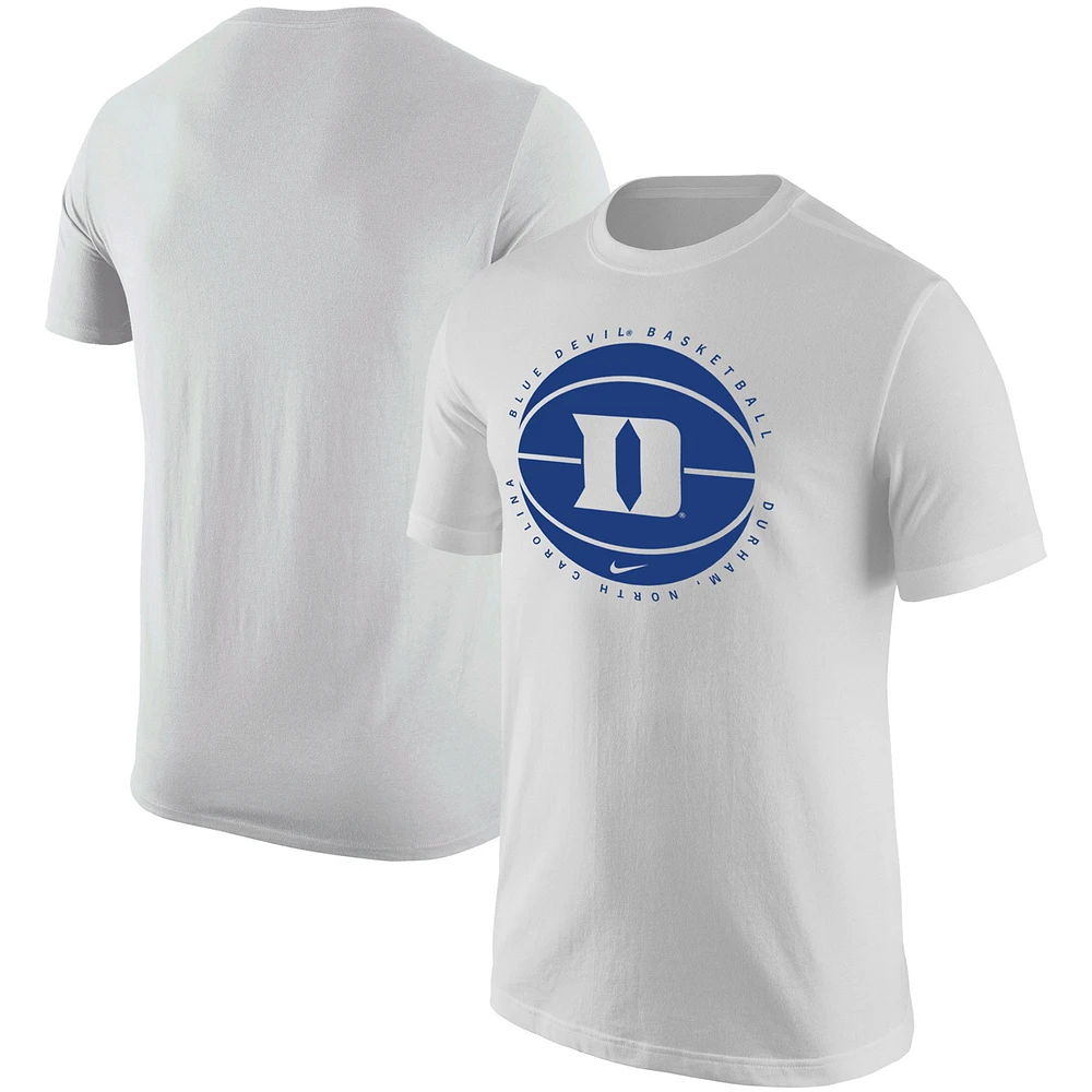 T-shirt de basket-ball Nike blanc Duke Blue Devils pour homme