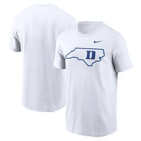T-shirt Nike blanc Duke Blue Devils Campus Local pour homme