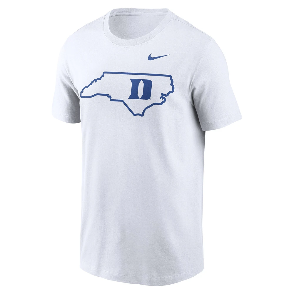 T-shirt Nike blanc Duke Blue Devils Campus Local pour homme
