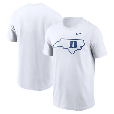 T-shirt Nike blanc Duke Blue Devils Campus Local pour homme